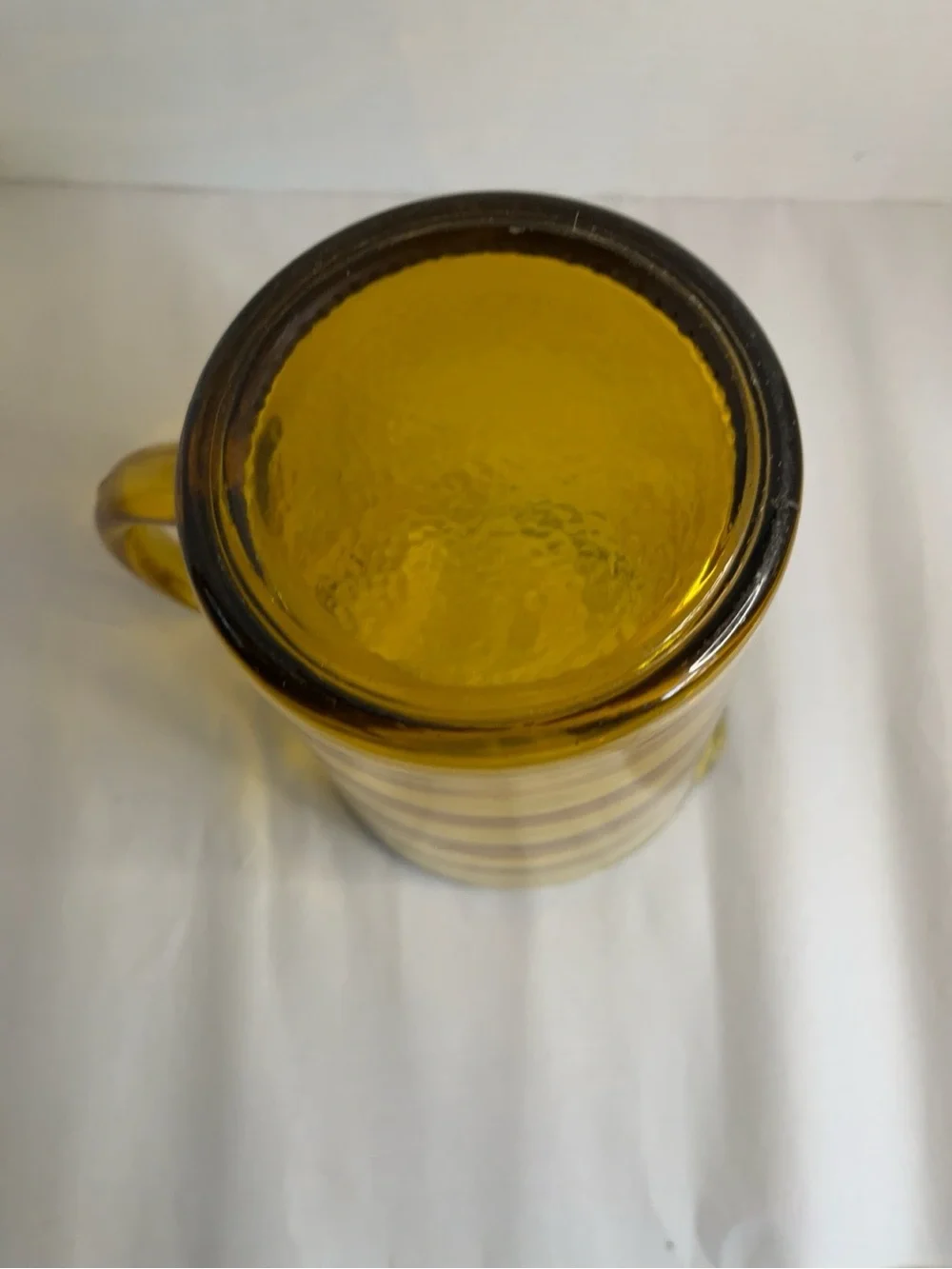 Amber Glass Serving Pitcher with Handle - Home Dining